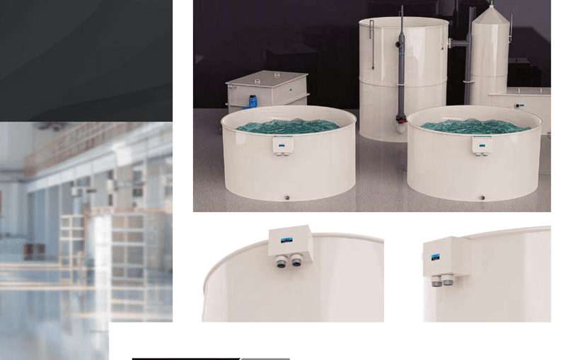 用于室内独立养殖单元的 HDPE 养殖水箱产品示意图